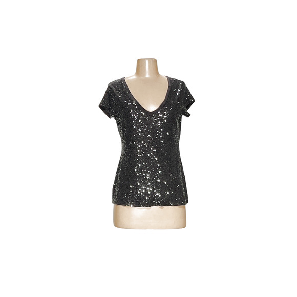 Express Gray Sequin Blouse - Size S - Picture 1 of 4